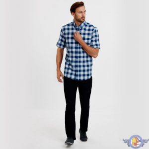 پیراهن چهارخانه درشت آستین کوتاه LCWaikiki