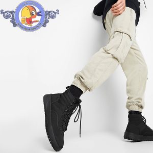 اسنیکرز زارا ZARA BLACK FABRIC HIGH-TOP TREKKING SNEAKERS