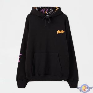سوئیشرت کلاه دار گرافیتی PULL&BEAR