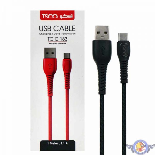 کابل تبدیل USB به USB-C تسکو مدل TC 183 طول 1 متر