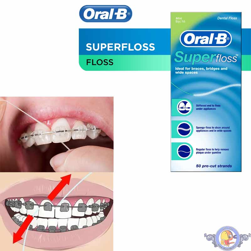 نخ دندان ارتودنسی اورال-بی مدل Super Floss
