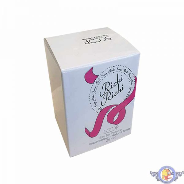 عطر جیبی ریچی ریچی اسکوپ scoop richi richi 25ml مینی پرفیومها یا عطرهای کوچک و جیبی بواسطه کوچکی و قابلیت همراهی محبوبیت بالایی دارند. قیمت کاملا اقتصادی و طراحی متنوع شیشه ها نیز بر جذابیت انها افزوده است. ساخت این گروه عطرها باخرید فرمول از شرکت اصلی یا گاها خرید اسانس پایه از شرکت مادر شکل میگیرد.
