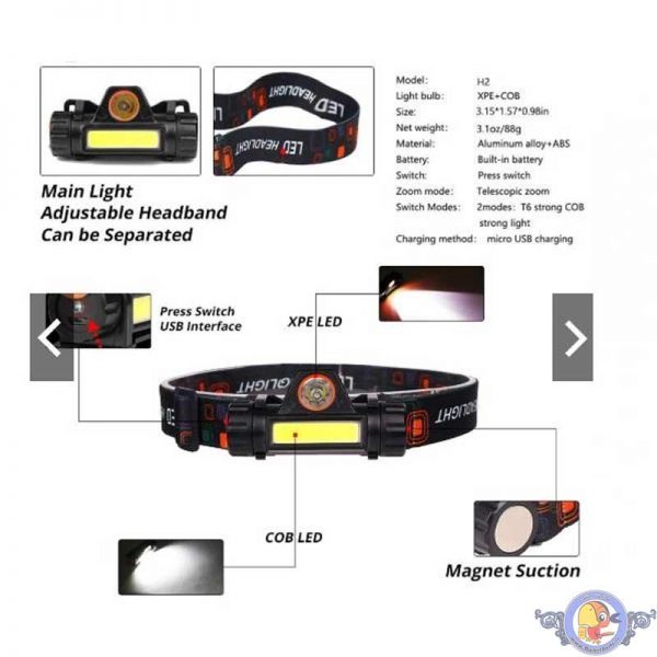 چراغ پیشانی 360 مدل hph-88