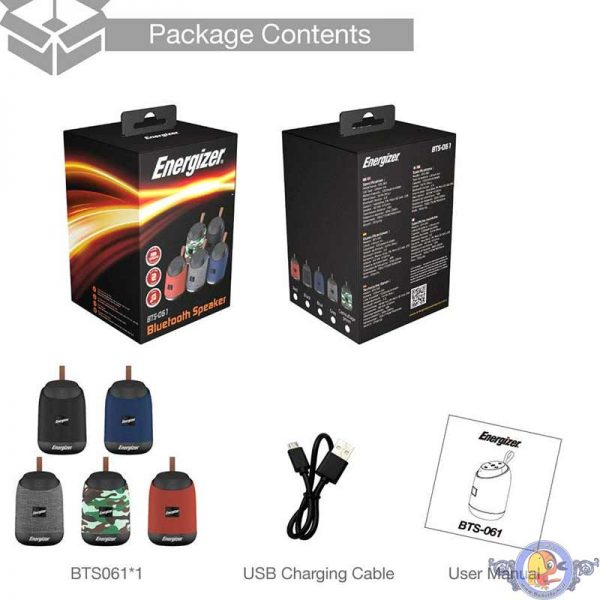 اسپیکر بلوتوثی قابل حمل انرجایزر مدل BTS061