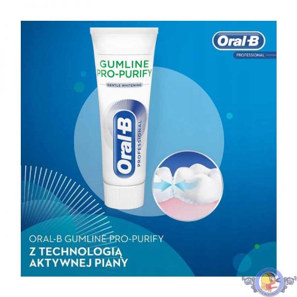 خمیر دندان اورال-بی GUMLINE PRO-PURIFY مدل GENTLE WHITENING