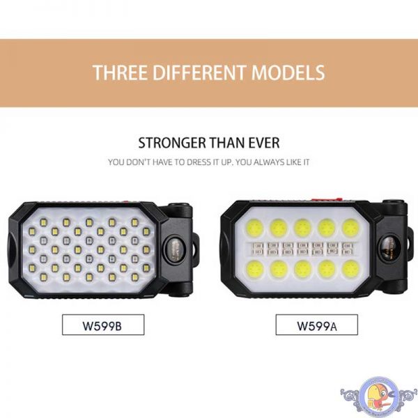 چراغ کار اضطراری شارژی و آهنربایی W599B