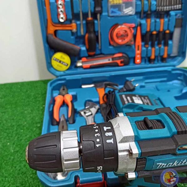 دریل و پیچگوشتی شارژی ماکیتا 36 ولت با مجموعه کامل ابزار مدل japan