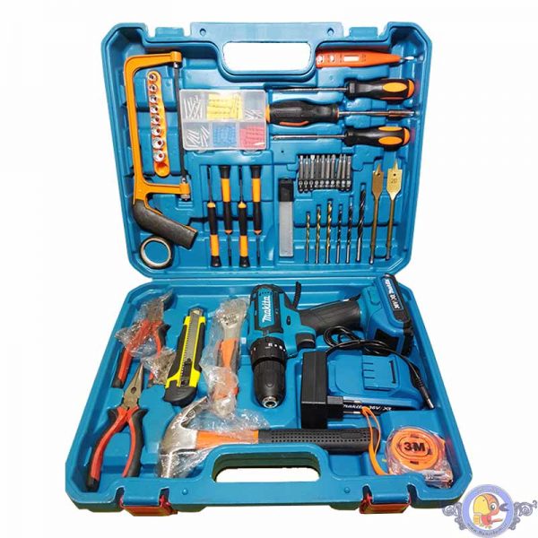 دریل و پیچگوشتی شارژی ماکیتا 36 ولت با مجموعه کامل ابزار مدل japan