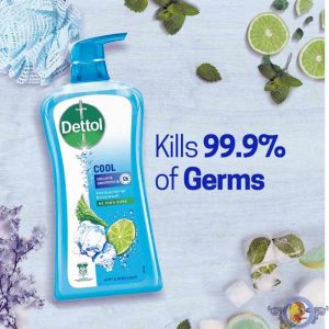 شامپو بدن پمپی آنتی باکتریال دتول مدل Cool icy mint