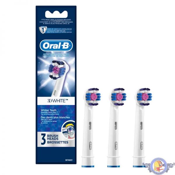 سری یدک مسواک برقی اورال بی مدل 3D White بسته ۳ عددی