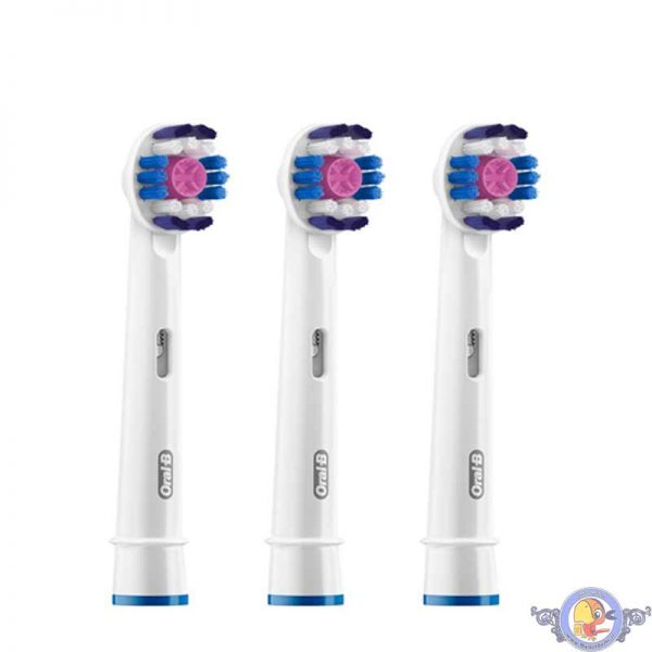 سری یدک مسواک برقی اورال بی مدل 3D White بسته ۳ عددی