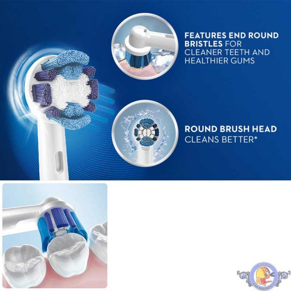 سری یدک مسواک برقی اورال-بی مدل Precision Clean بسته 2 عددی