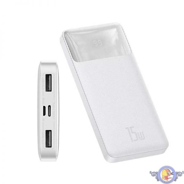 پاوربانک بیسیوس مدل PPDML-I01 ظرفیت 10000 میلی آمپر ساعت