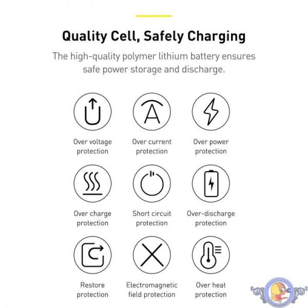 پاوربانک بیسیوس مدل PPDML-I01 ظرفیت 10000 میلی آمپر ساعت