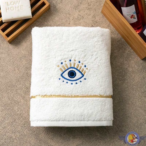 حوله استخری LCWaikiki تمام پنبه سایز 50x80 طرح چشم