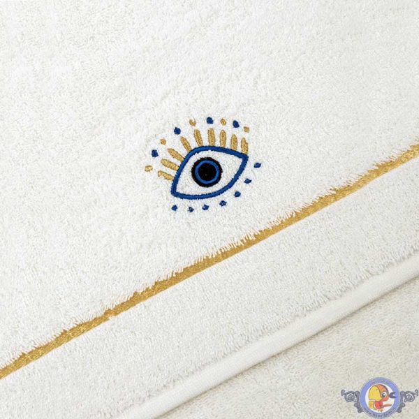 حوله استخری LCWaikiki تمام پنبه سایز 50x80 طرح چشم