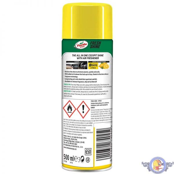 اسپری تمیز و براق کننده داشبورد و سطوح پلاستیکی داخل خودرو Turtle Wax