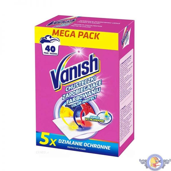 دستمال جذب رنگ لباس ونیش مدل Ochronne بسته 40 عددی