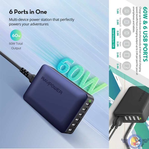 شارژر رومیزی راو پاور مدل RP-PC028