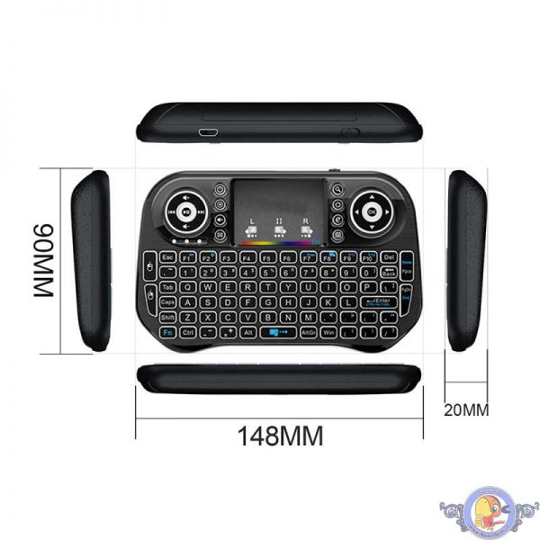 مینی کیبورد بی سیم مدل 7colors backlight