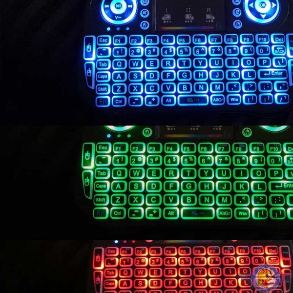 مینی کیبورد بی سیم مدل 7colors backlight