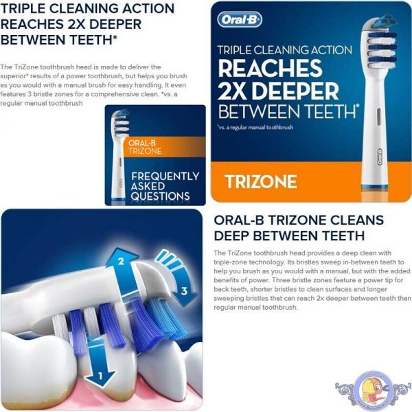 سری یدک مسواک برقی Oral-B مدل TriZone بسته 2 تایی