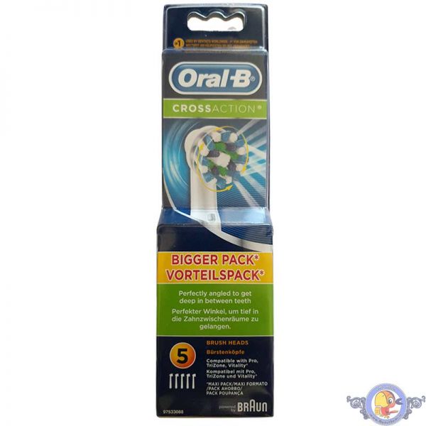 Oral-B Cross action Brush Heads pack of 5