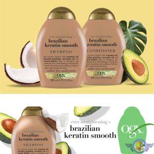 شامپو کراتین برزیلی او جی ایکس OGX Brazilian Keratin Smooth