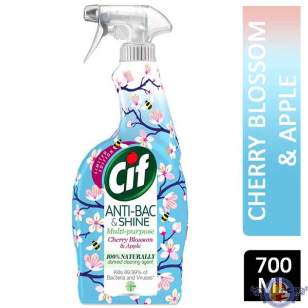 اسپری چند منظوره سطوح سیف آنتی باکتریال و براق کننده Cif ANTI-BAC & Shine