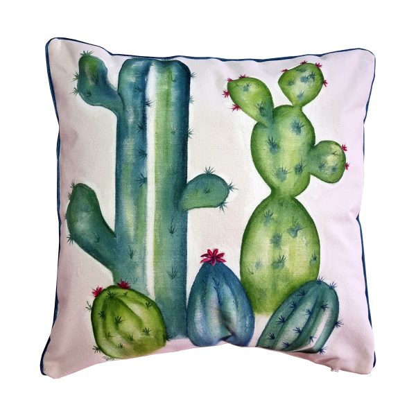 کاور کوسن نقاشی با دست طرح کاکتوس کد ۴۲۰۱