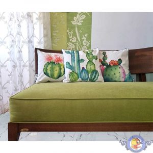 کاور کوسن نقاشی با دست طرح کاکتوس کد ۴۲۰۱