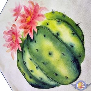 کاور کوسن نقاشی با دست طرح کاکتوس کد ۴۲۰۳