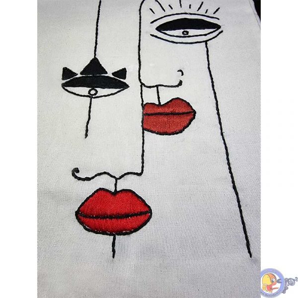 کیف دستی کفی دار نقاشی شده کد 207