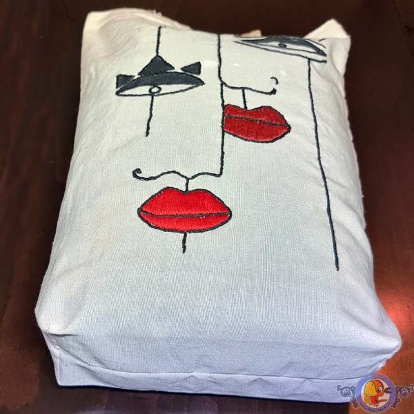 کیف دستی کفی دار نقاشی شده کد 207