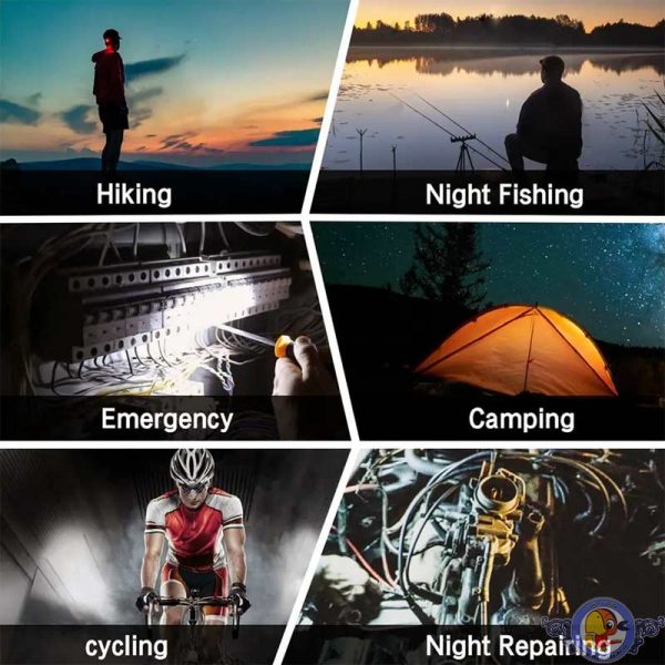 چراغ آهنربایی شارژی LED چندکاره دارای نور پلیسی