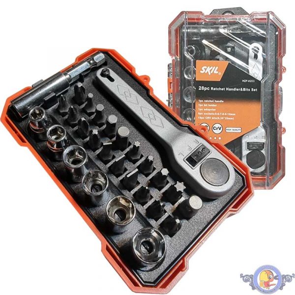 مجموعه بکس و سری پیچگوشتی و شش گوش جقجقه ای SKIL HZF-8203 CRV