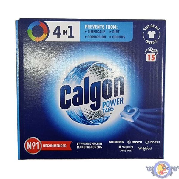 قرص جرمگیر ماشین لباسشویی کالگون مدل power tabs بسته 15 عددی ساخت انگلستان
