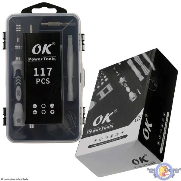 آچار بکس و سری پیچ گوشتی اوکی مدل 001 مجموعه 117 عددی