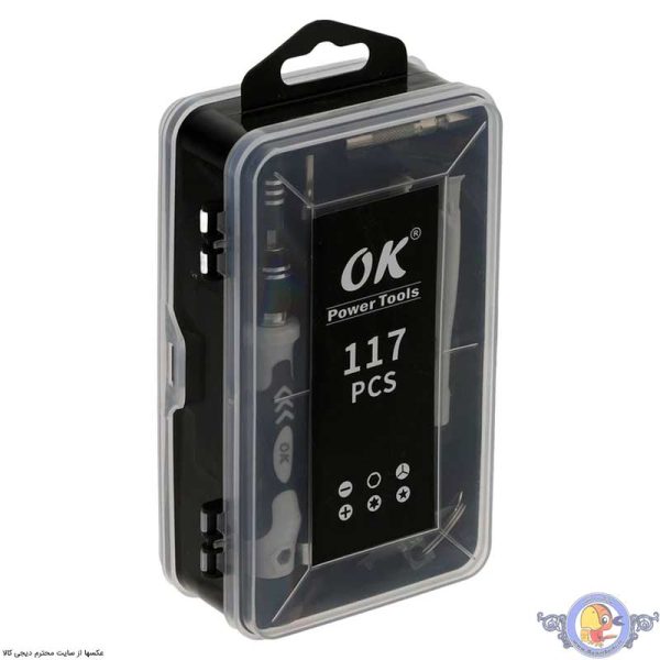 آچار بکس و سری پیچ گوشتی اوکی مدل 001 مجموعه 117 عددی