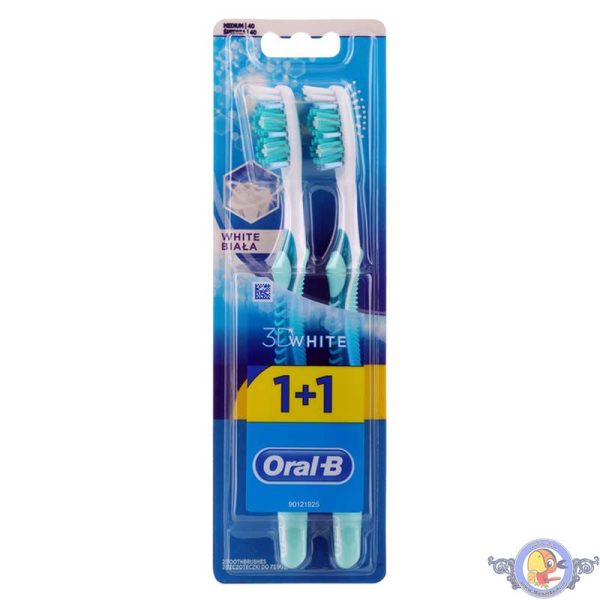 مسواک دوقلو اورال بی مدل 3D White ایرلندی