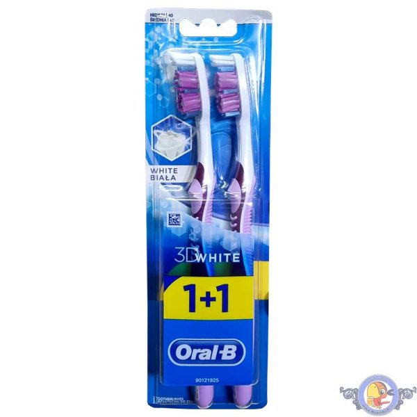 مسواک دوقلو اورال بی مدل 3D White ایرلندی
