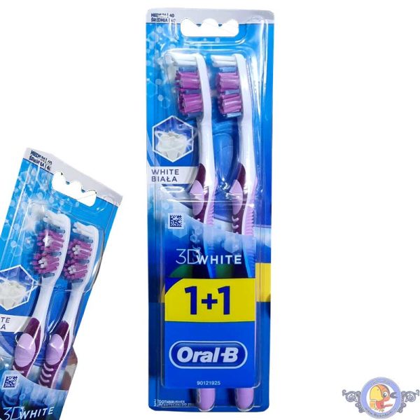 مسواک دوقلو اورال بی مدل 3D White ایرلندی