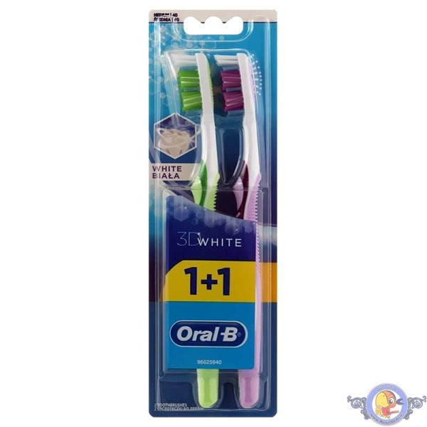 مسواک دوقلو اورال بی مدل 3D White ایرلندی