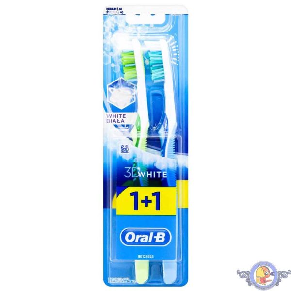 مسواک دوقلو اورال بی مدل 3D White ایرلندی