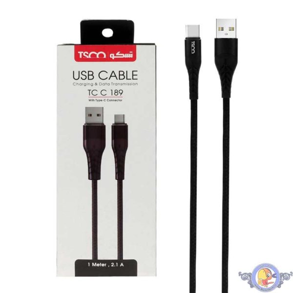 کابل USB به تایپ سی تسکو مدل TCC 189 طول 1 متر