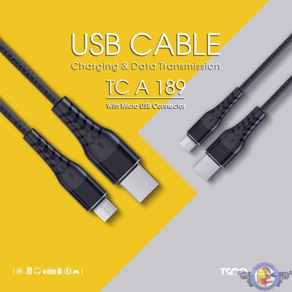 کابل USB به تایپ سی تسکو مدل TCC 189 طول 1 متر