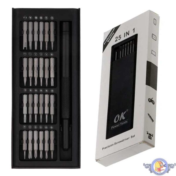 پیچ گوشتی و سری پیچ گوشتی اوکی مدل 001 مجموعه 25 عددی