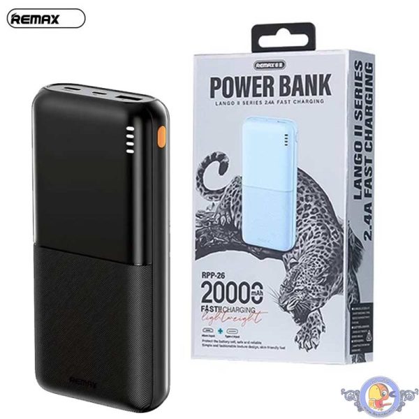 پاوربانک ۲۰۰۰۰ ریمکس مدل Remax RPP-26