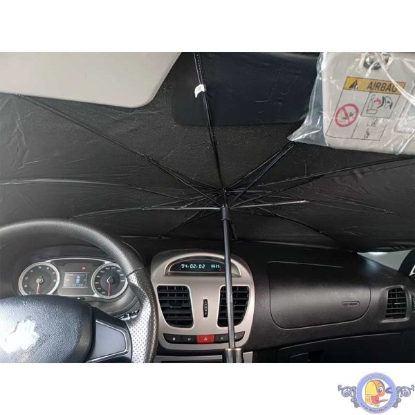 چتر آفتابگیر خودرو - کیف چرمی