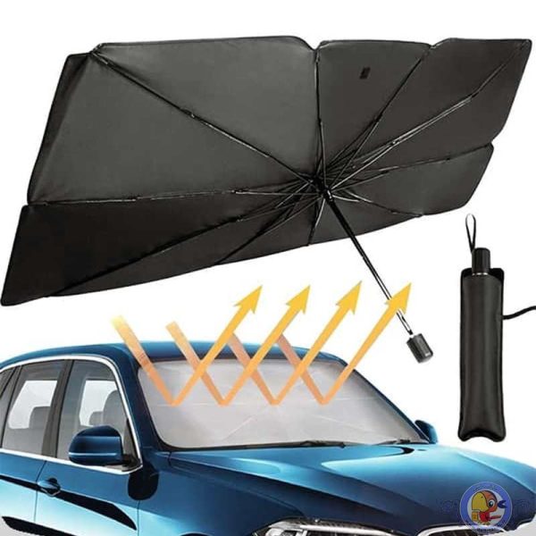 چتر آفتابگیر خودرو - کیف چرمی